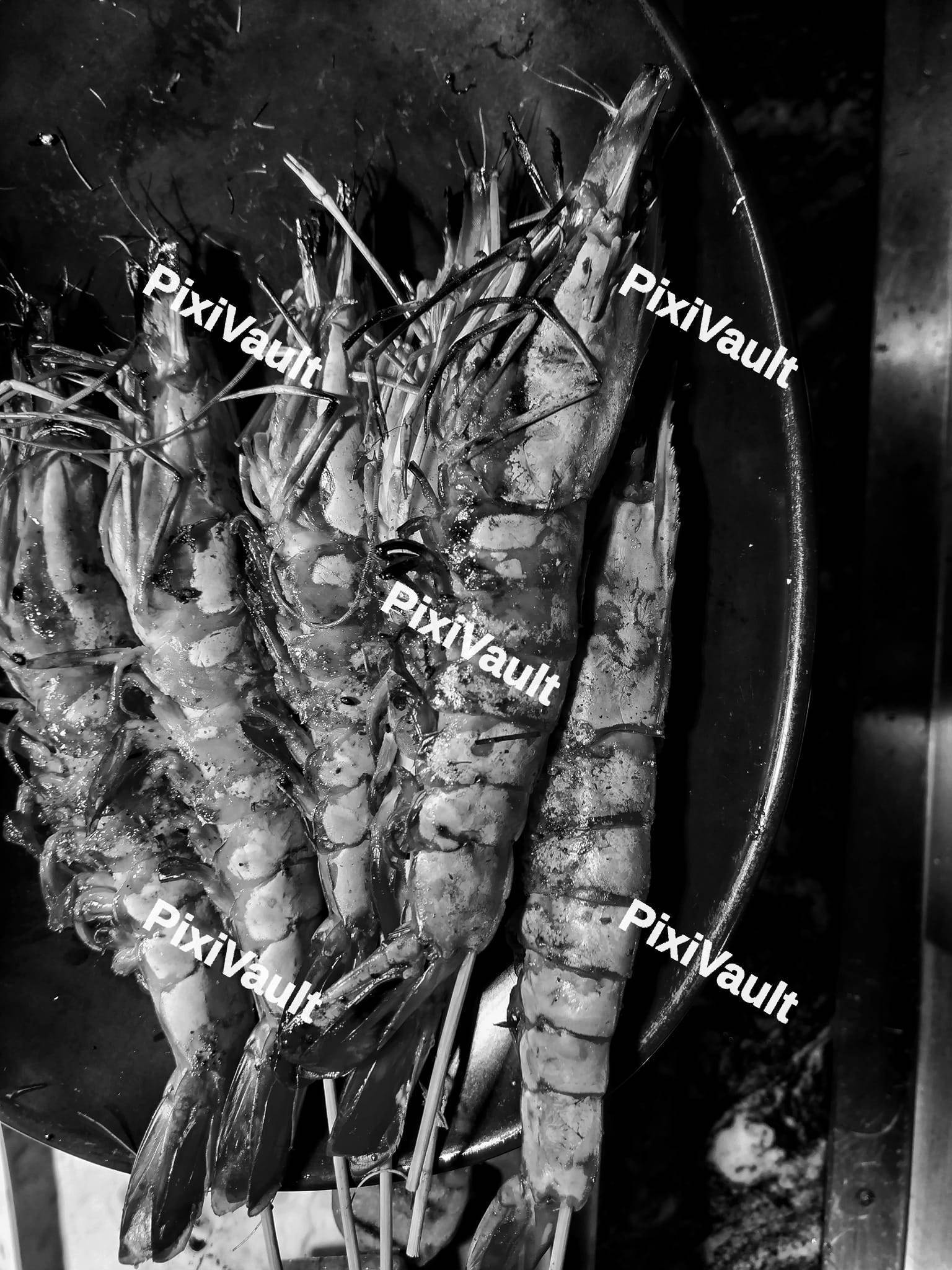 Prawns to be cooked